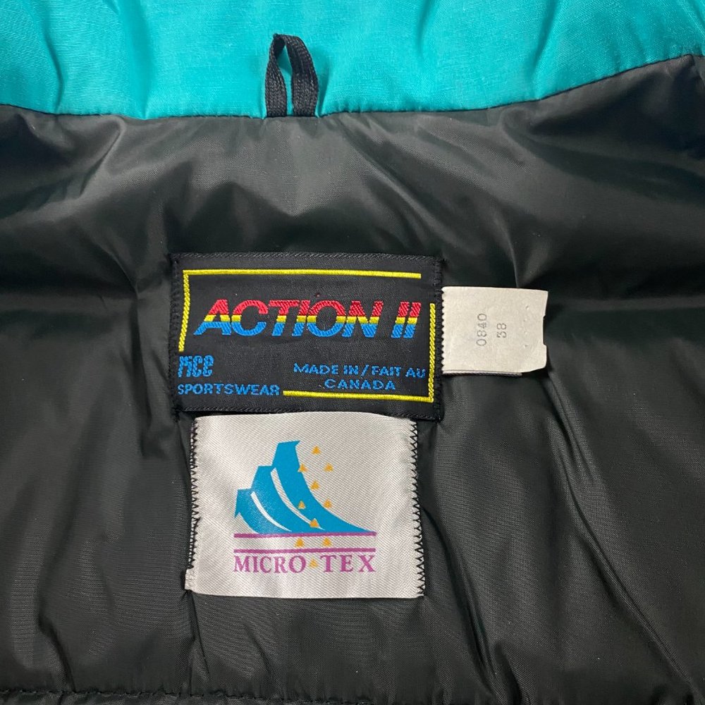 NWT 80s Vintage Rice Sportswear Action II Ski Jacket Mens 38 Color Block Green - Picture 8 of 16
